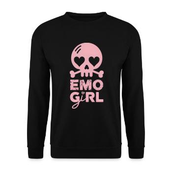 Emo Girl! - Unisex Pullover - Schwarz - Vorne - Alina (178cm) & Michal (187cm)