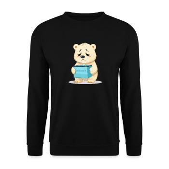 Eisbären Retten - Unisex Pullover - Schwarz - Vorne - Alina (178cm) & Michal (187cm)