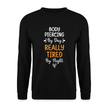 Profession Douleur Corps Bijoux Studio - Sweat-shirt Unisexe - noir - Devant - Alina (178cm) & Michal (187cm)