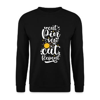 Tailor Clothing Knitting Bespoke Tailor - Unisex Sweatshirt - black - Front - Alina (178cm) & Michal (187cm)