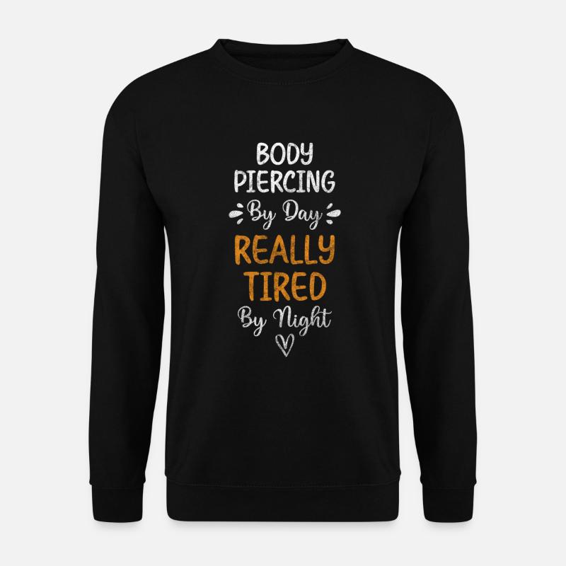 Piercing Stechen Körperschmuck Stecker - Unisex Pullover - Schwarz