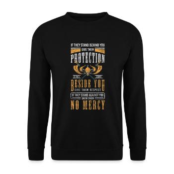 Thor Valhalla Hammer Symbol - Unisex Sweatshirt - black - Front - Alina (178cm) & Michal (187cm)