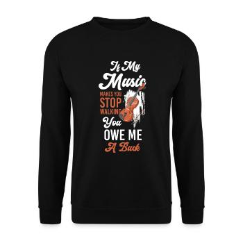 Straßenmusiker Kunst Lifestyle Unterhalter - Unisex Pullover - Schwarz - Vorne - Alina (178cm) & Michal (187cm)
