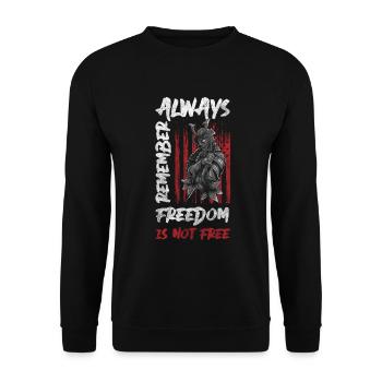 Sword Warrior Norse Saber - Unisex Sweatshirt - black - Front - Alina (178cm) & Michal (187cm)