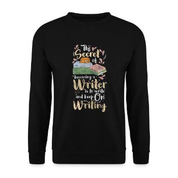 Writer Writing Fantasy Profession - Unisex Sweatshirt - black - Front - Alina (178cm) & Michal (187cm)