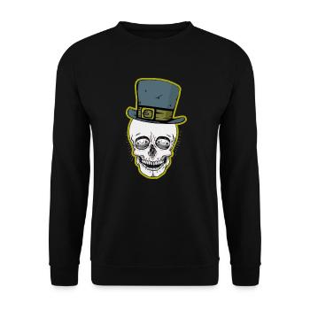 Schädel Totenkopf Dark Halloween Horror Fantasy - Unisex Pullover - Schwarz - Vorne - Alina (178cm) & Michal (187cm)