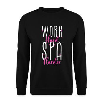 Spa Relax Fitness Beauty - Unisex Sweatshirt - black - Front - Alina (178cm) & Michal (187cm)