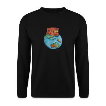 en route to Australia - Unisex Sweatshirt - black - Front - Alina (178cm) & Michal (187cm)