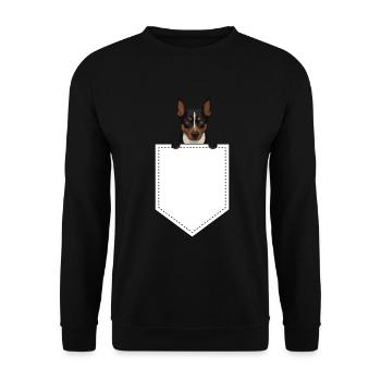 Cadeau de chien Kelpie - Sweat-shirt Unisexe - noir - Devant - Alina (178cm) & Michal (187cm)