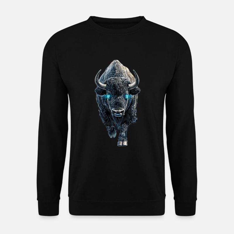 Bison - Unisex Pullover - Schwarz