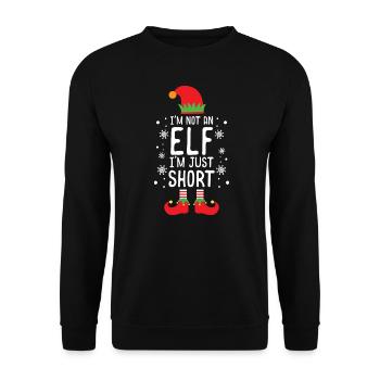 Noël, je ne suis pas un elfe, je suis juste un Noël drôle - Sweat-shirt Unisexe - noir - Devant - Alina (178cm) & Michal (187cm)
