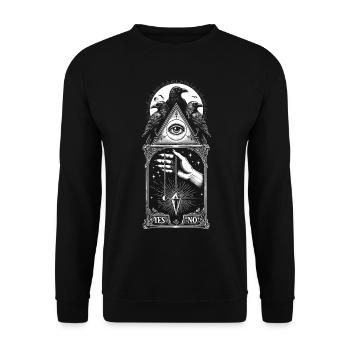 Yes/No Corbeaux pendulum - Unisex Sweatshirt - black - Front - Alina (178cm) & Michal (187cm)