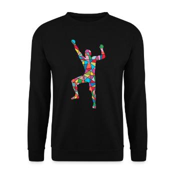 Climbing Mountains Climbers Boulders Boys Bouldering - Unisex Sweatshirt - black - Front - Alina (178cm) & Michal (187cm)