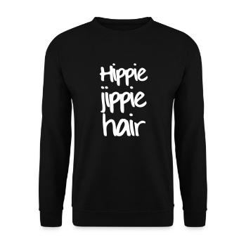 HIPPIE JIPPIE YEAH - Sweat-shirt Unisexe - noir - Devant - Alina (178cm) & Michal (187cm)