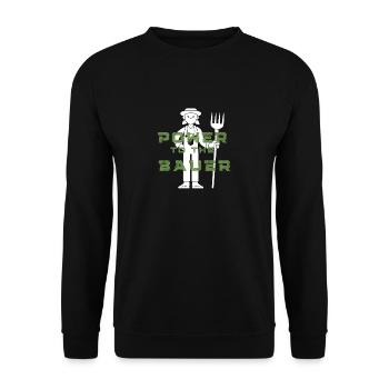 Power to the Bauer - Unisex Pullover - Schwarz - Vorne - Alina (178cm) & Michal (187cm)