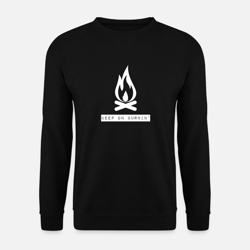 Keep on burnin' - Gemütliches Lagerfeuer - Unisex Pullover - Schwarz