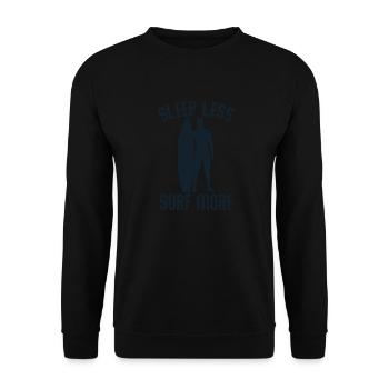 Dormir moins surfer plus - Sweat-shirt Unisexe - noir - Devant - Alina (178cm) & Michal (187cm)