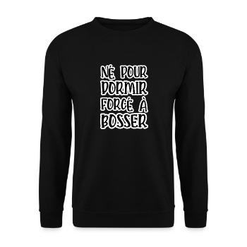 ne pour dormir - Sweat-shirt Unisexe - noir - Devant - Alina (178cm) & Michal (187cm)