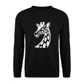 Funny cute african giraffe cute look - Unisex Sweatshirt - black - Front - Alina (178cm) & Michal (187cm)