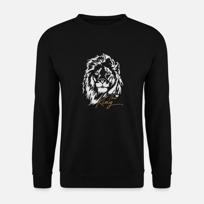 Der Löwe - The King Löwenkopf Wilsigns - Unisex Pullover - Schwarz