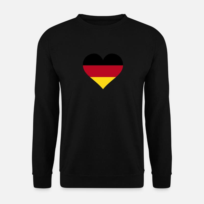 deutschland herz - Unisex Pullover - Schwarz