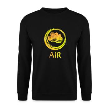 Quatre éléments d'air - Sweat-shirt Unisexe - noir - Devant - Alina (178cm) & Michal (187cm)