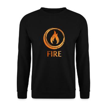 Quatre éléments de feu - Sweat-shirt Unisexe - noir - Devant - Alina (178cm) & Michal (187cm)