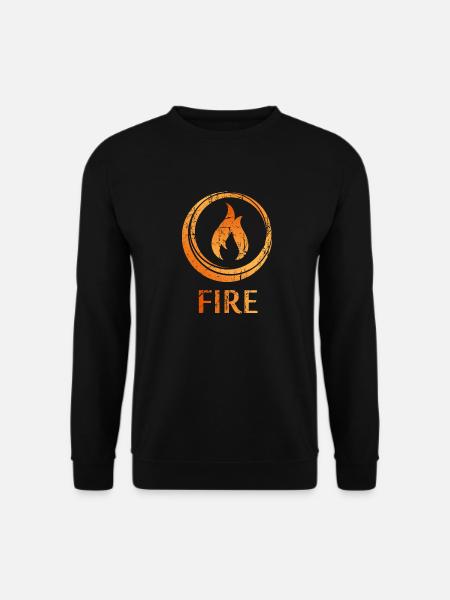 Vier Elemente Feuer - Unisex Pullover - Schwarz