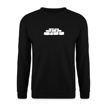 mur brique parpin - Sweat-shirt Unisexe - noir - Devant - Alina (178cm) & Michal (187cm)