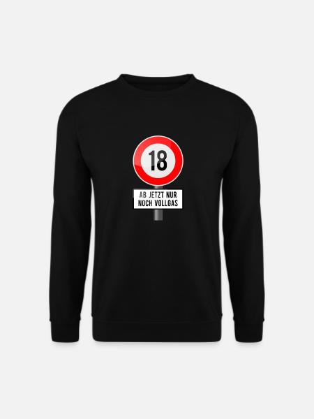 18 years full-throttle plate - Unisex Sweatshirt - black