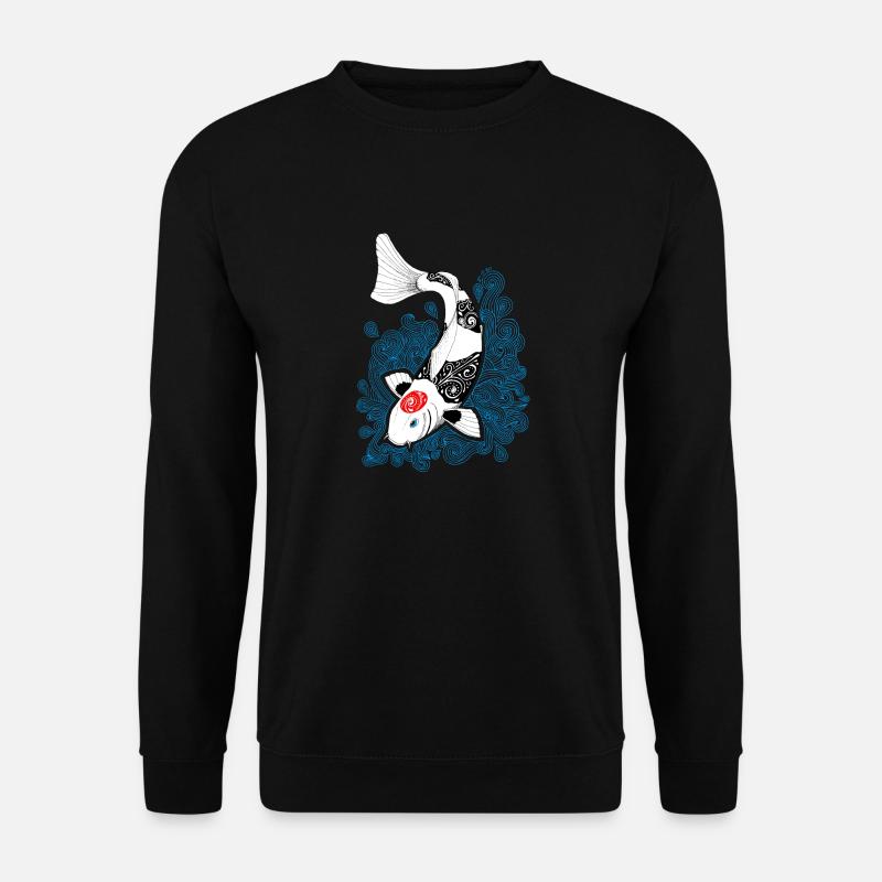 Koi Karpfen Design - Unisex Pullover - Schwarz