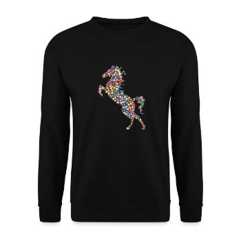 Cheval - Sweat-shirt Unisexe - noir - Devant - Alina (178cm) & Michal (187cm)