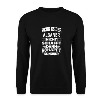 ALBANER - Unisex Pullover - Schwarz - Vorne - Alina (178cm) & Michal (187cm)