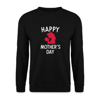 Happy Mother's Day - Unisex Sweatshirt - black - Front - Alina (178cm) & Michal (187cm)