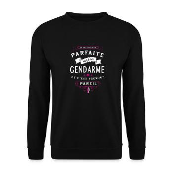 Gendarme Parfaite - Sweat-shirt Unisexe - noir - Devant - Alina (178cm) & Michal (187cm)