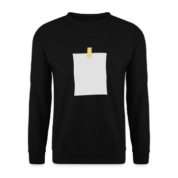 post_it_note - Sweat-shirt Unisexe - noir - Devant - Alina (178cm) & Michal (187cm)