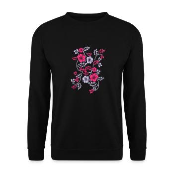 hawaii flower - Sweat-shirt Unisexe - noir - Devant - Alina (178cm) & Michal (187cm)