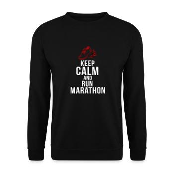 Marathon Sportart Geschenk Sport Diziplin - Unisex Pullover - Schwarz - Vorne - Alina (178cm) & Michal (187cm)