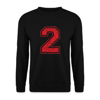 2 two zwei red rot (uk) - Unisex Sweatshirt - black - Front - Alina (178cm) & Michal (187cm)