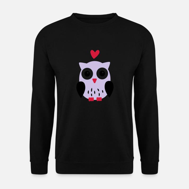 Eule - Unisex Pullover - Schwarz