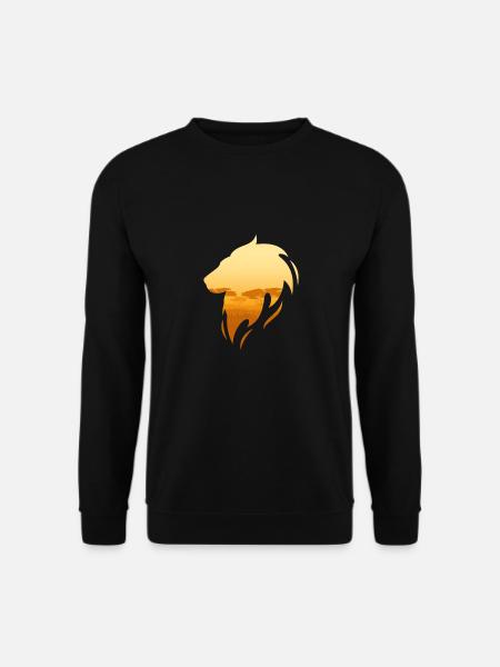 Lion and savannah - Unisex Sweatshirt - black