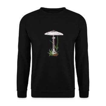 Pilz stolzes Bergskifahren - Unisex Pullover - Schwarz - Vorne - Alina (178cm) & Michal (187cm)