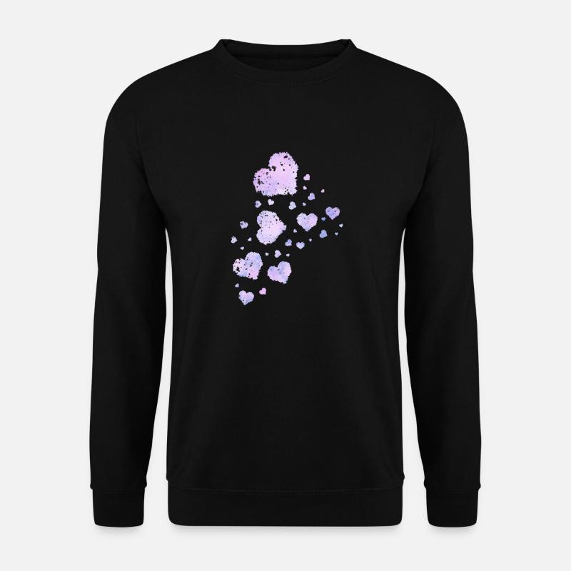 paint hearts - Unisex Sweatshirt - black