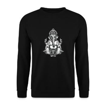 Ganesha deity Hindu - Sweat-shirt Unisexe - noir - Devant - Alina (178cm) & Michal (187cm)