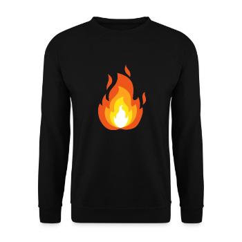 Fiery flame - Unisex Sweatshirt - black - Front - Alina (178cm) & Michal (187cm)