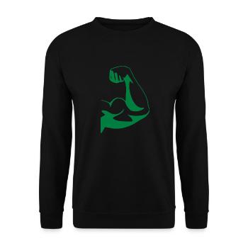biceps - Unisex Sweatshirt - black - Front - Alina (178cm) & Michal (187cm)