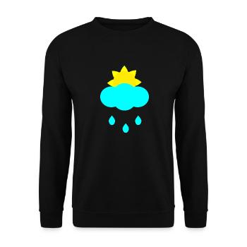 sun rain cloud - Unisex Sweatshirt - black - Front - Alina (178cm) & Michal (187cm)