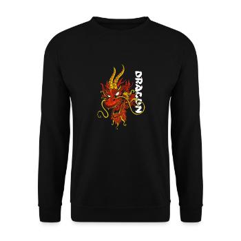 Dragon japonais chinois I Dragon - Sweat-shirt Unisexe - noir - Devant - Alina (178cm) & Michal (187cm)