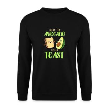Avocado Trend 2021 - Youre the Avocado to my Toast - Sweat-shirt Unisexe - noir - Devant - Alina (178cm) & Michal (187cm)