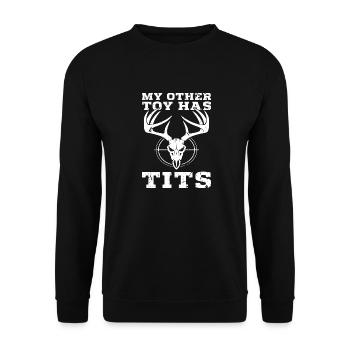 My Other Toy Has Tits - Unisex Pullover - Schwarz - Vorne - Alina (178cm) & Michal (187cm)